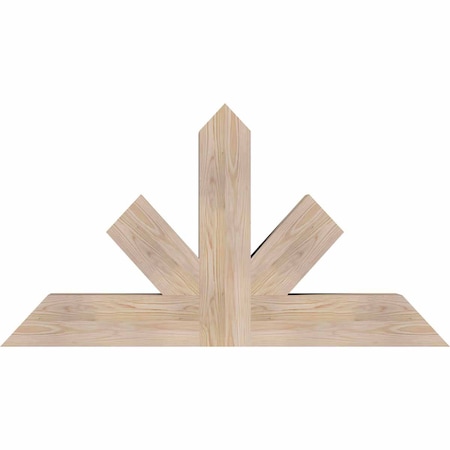 Ekena Millwork Saratoga Smooth Timber Gable Bracket, Douglas Fir, 48"W x 26"H x 5 1/2"D x 5 1/2"F, 13/12 Pitch GBW048X26X0606SAR00SDF